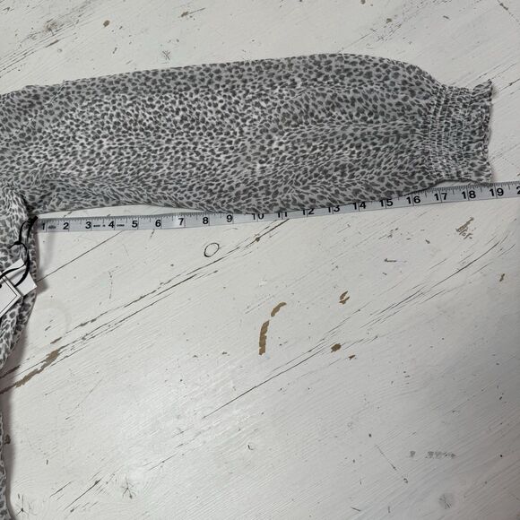 1.State Revolve Maxi Dress Jaime Shrayber Printed High-Low M Gray Leopard Print - Picture 13 of 16